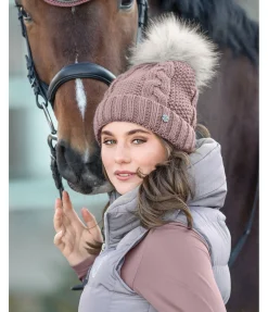 Felix Bühler Bonnet à pompon Inke rose givrée Online