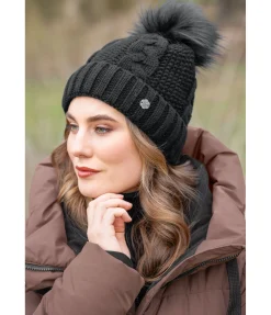 Felix Bühler Bonnet à pompon Inke noir