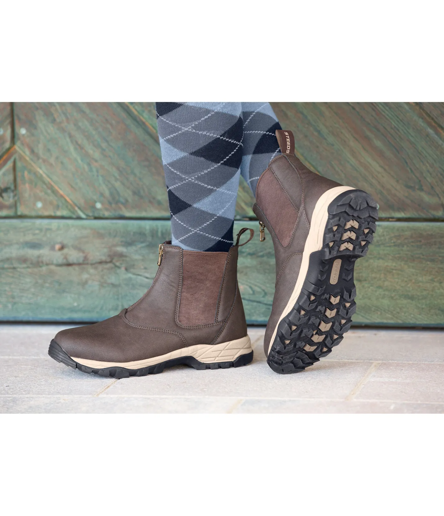 STEEDS Bottines zippées Cosy marron foncé Online