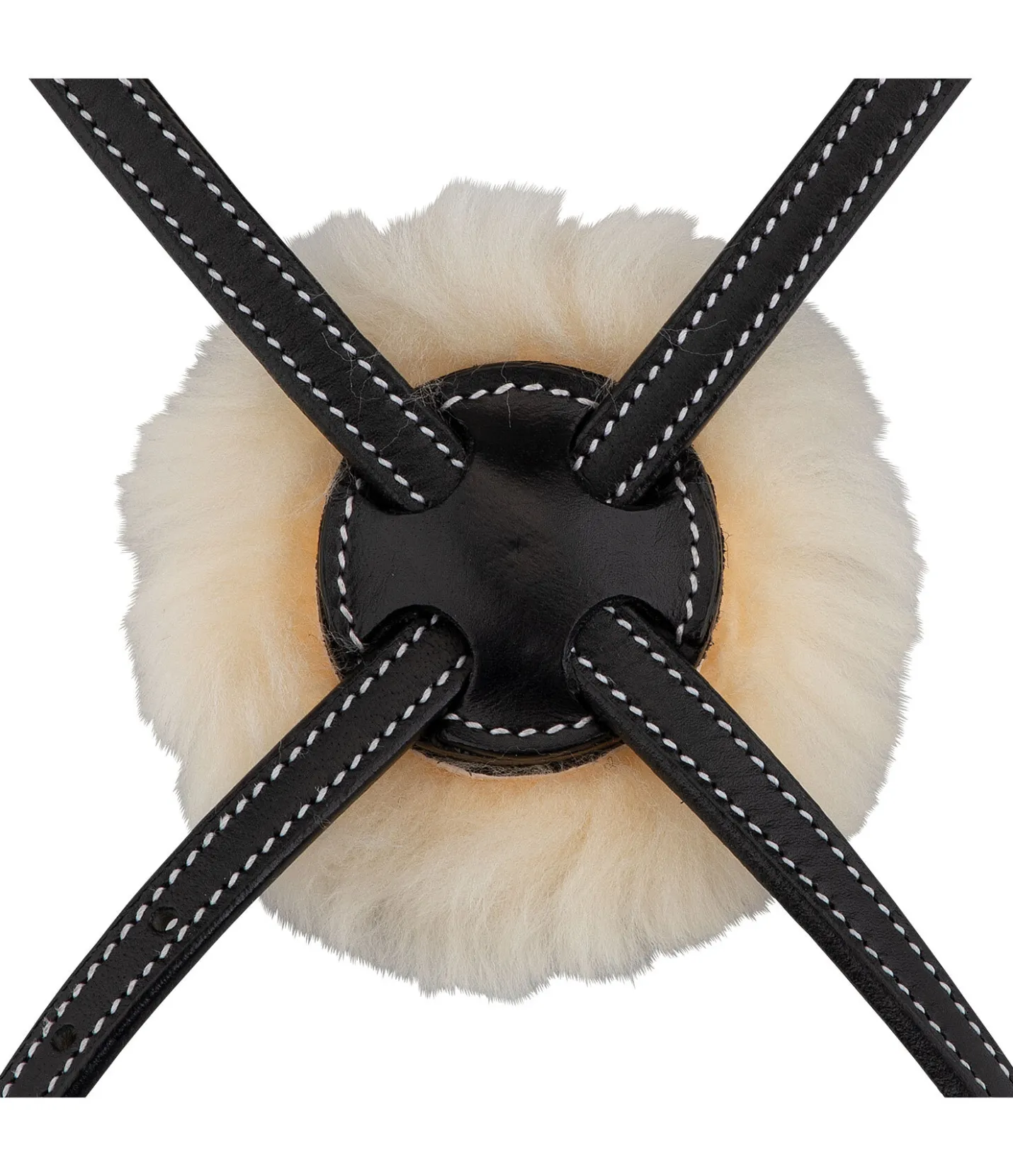 CLARIDGE HOUSE Bridon avec muserolle croisée Stitch noir/argenté Hot
