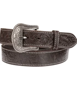 STONEDEEK Ceinture en cuir Enola marron foncé New
