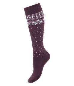 FENGUR Chaussettes Norway Spirit amarante New