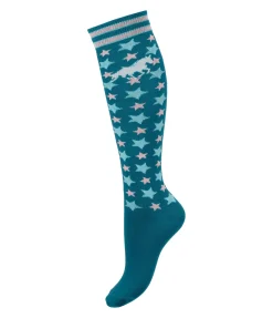 STEEDS Chaussettes enfant Stars turquoise foncé Clearance