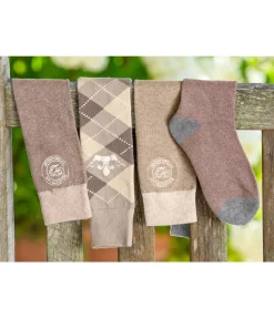 Felix Bühler Chaussettes hautes Argyle champagne Discount