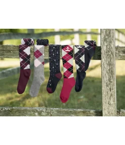 Felix Bühler Chaussettes hautes Argyle mûron Hot