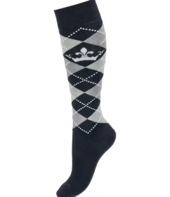 Felix Bühler Chaussettes hautes Argyle navy Outlet