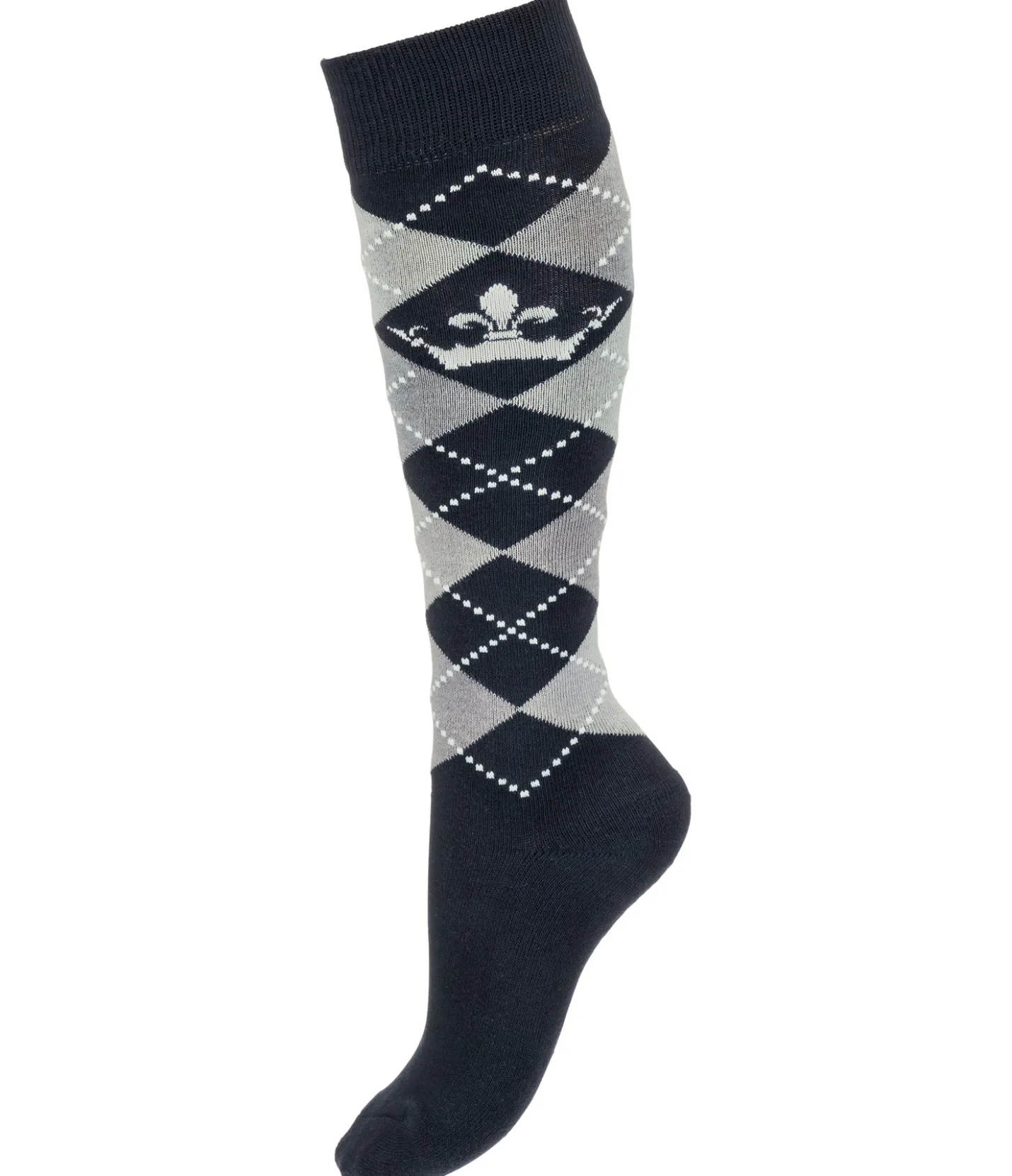 Felix Bühler Chaussettes hautes Argyle navy Outlet