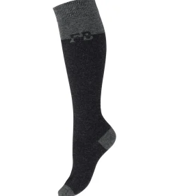 Felix Bühler Chaussettes hautes à base de laine mérinos Holly noir Best