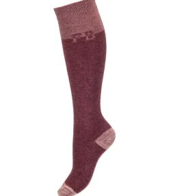 Felix Bühler Chaussettes hautes à base de laine mérinos Holly prune Online