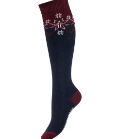 Felix Bühler Chaussettes hautes à base de laine mérinos Malia marine Clearance
