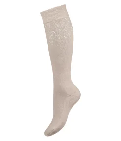STEEDS Chaussettes hautes Glitzer champagne