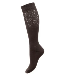 STEEDS Chaussettes hautes Glitzer chocolat noir Sale