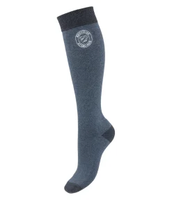 Felix Bühler Chaussettes hautes Lela bleu fumée