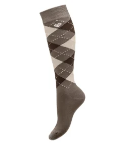 Felix Bühler Chaussettes hautes enfant Caro noisette Hot