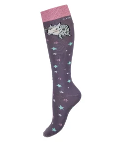 STEEDS Chaussettes hautes enfant Unicorn pourpre clair Hot