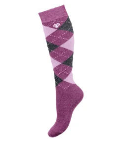 Felix Bühler Chaussettes hautes pailletées enfant Caro rose-éclatant Best