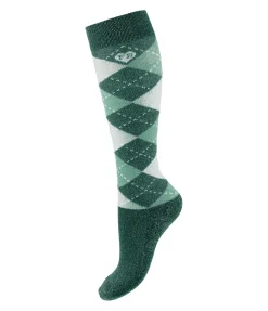 Felix Bühler Chaussettes hautes pailletées enfant Caro émeraude