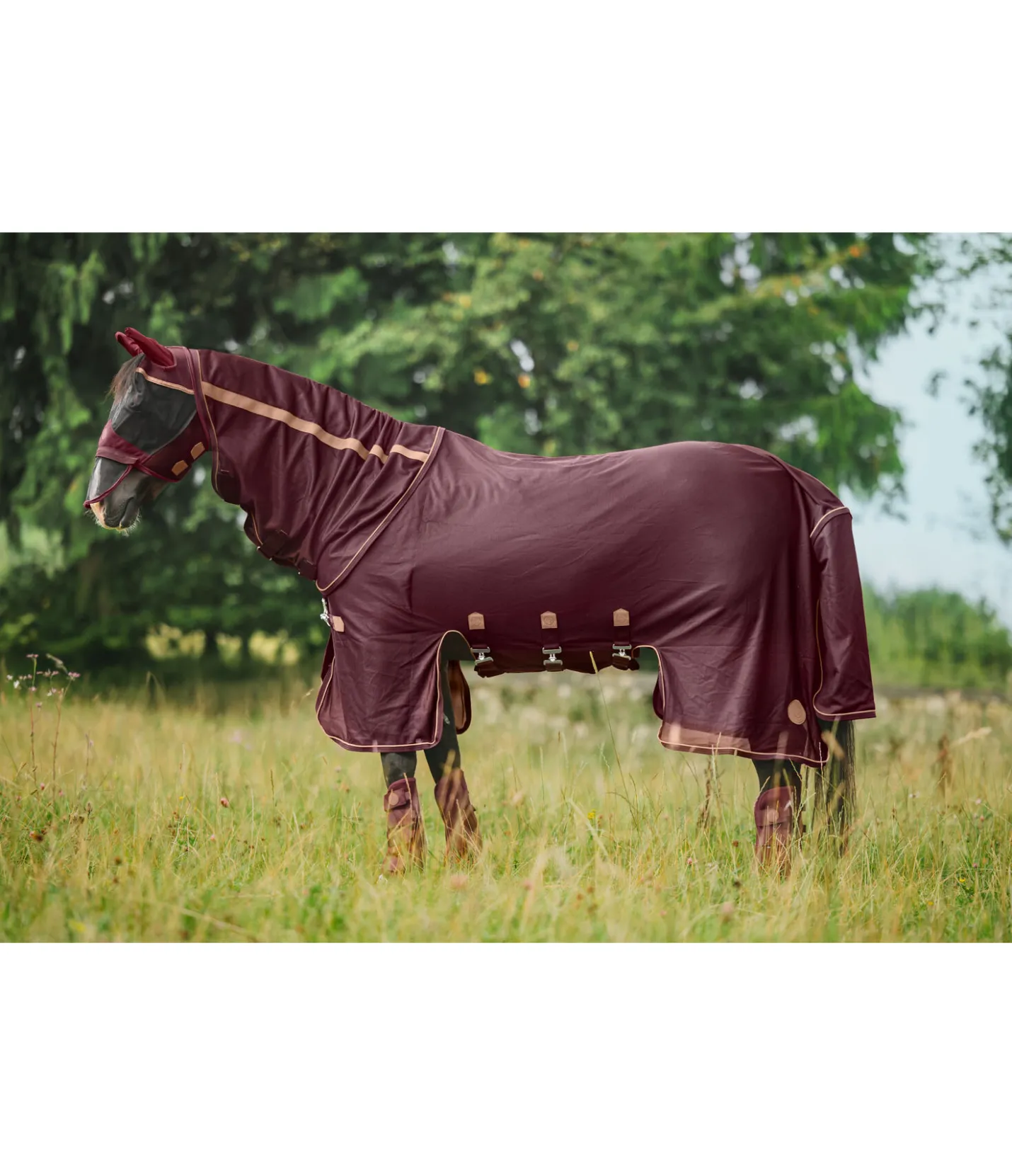 Felix Bühler Chemise anti-mouches avec couvre-cou amovible Timeless Elegance acajou Clearance