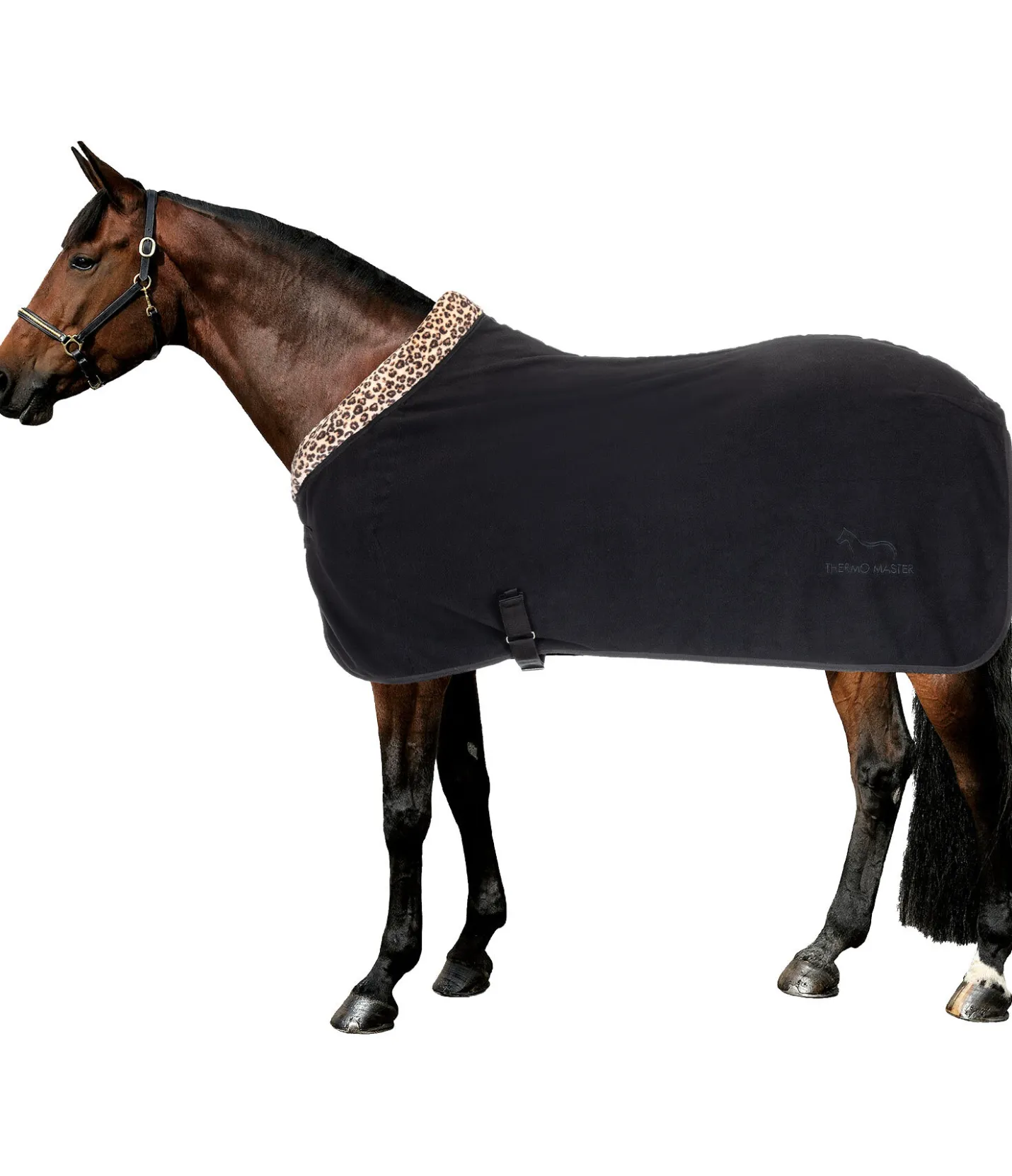 THERMO MASTER Chemise séchante en polaire avec col en fourrure Teddy Leo noir Discount
