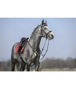 CLARIDGE HOUSE Collier de chasse élastique avec fourrure d'agneau Quick Fit noir/argenté Clearance