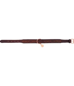 sugar dog Collier en cuir pour chien Livorno brun/rose