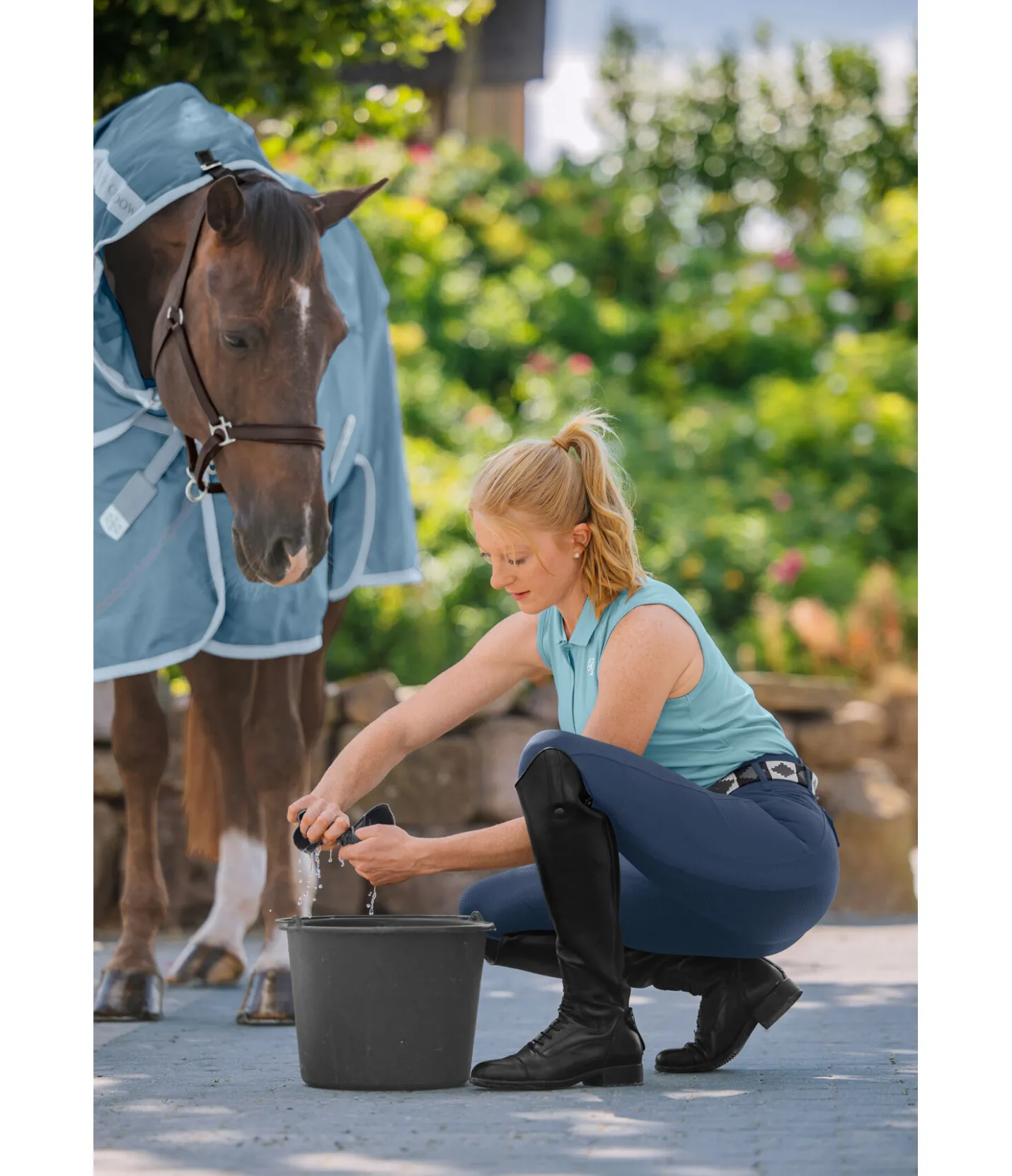 Felix Bühler Couverture anti-mouches technique Cool Down gris bleu Sale