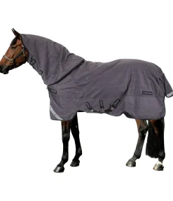 HORSEWARE Couverture avec couvre-cou AMIGO Bravo 12 Reflectech Plus Lite, 100 g carbone Clearance