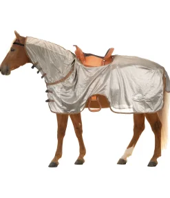 STONEDEEK Couvre-reins anti-mouches pour chevaux western avec couvre-cou enroulable ivoire Outlet