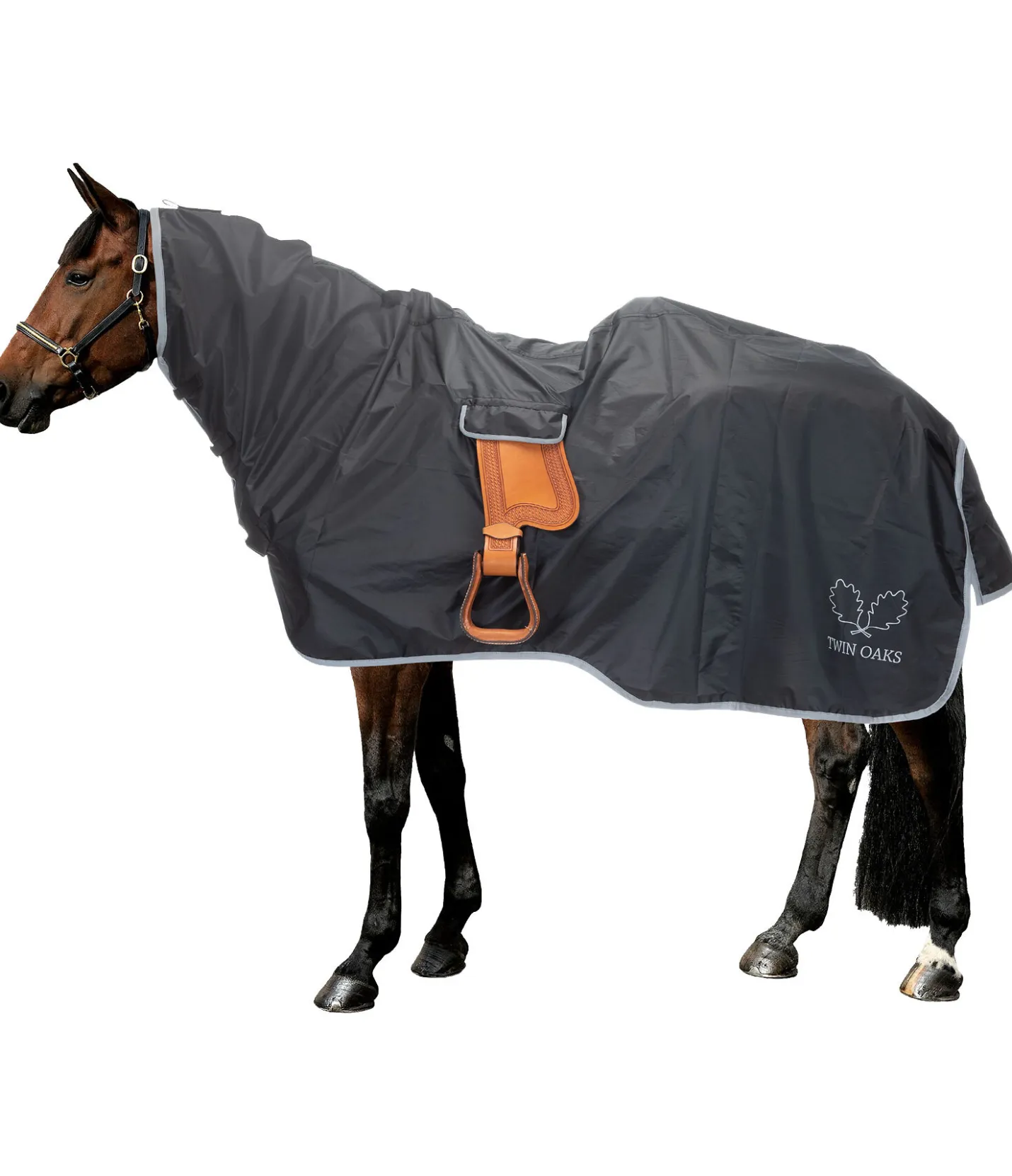TWIN OAKS Couvre-reins imperméable Packer noir Hot