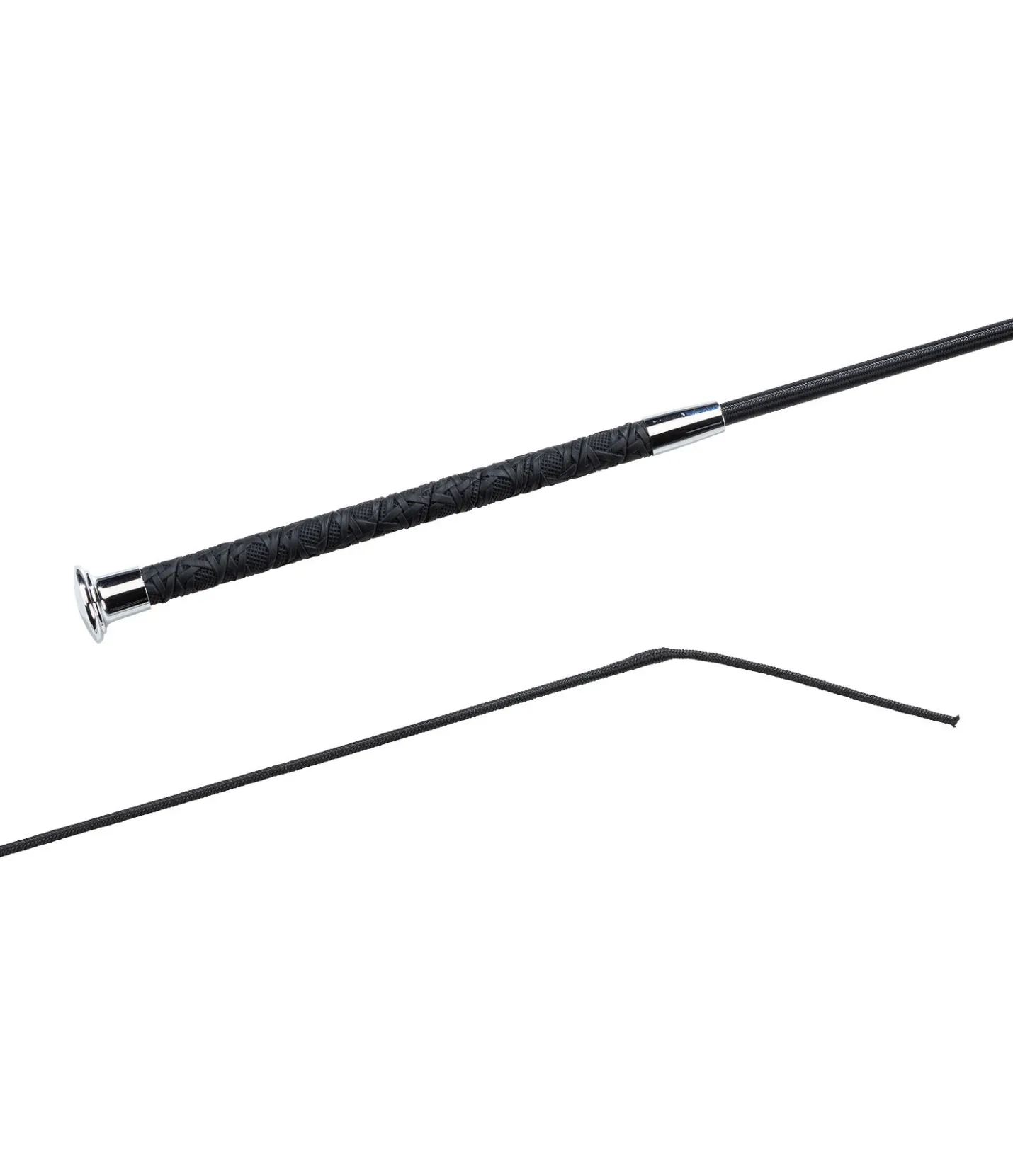 SHOWMASTER Cravache de dressage Lace noir/argenté Hot