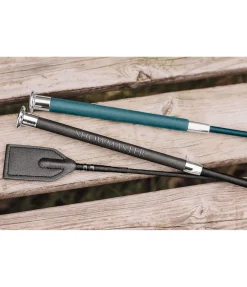 SHOWMASTER Cravache de dressage Sparkle noir/argenté Clearance