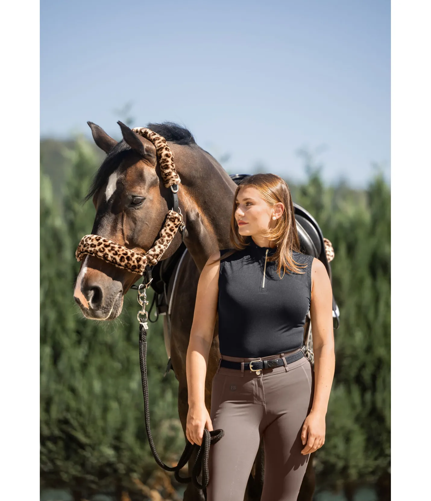SHOWMASTER Ensemble de protections en polaire Teddy pour licol - 4 éléments léo-brun Best