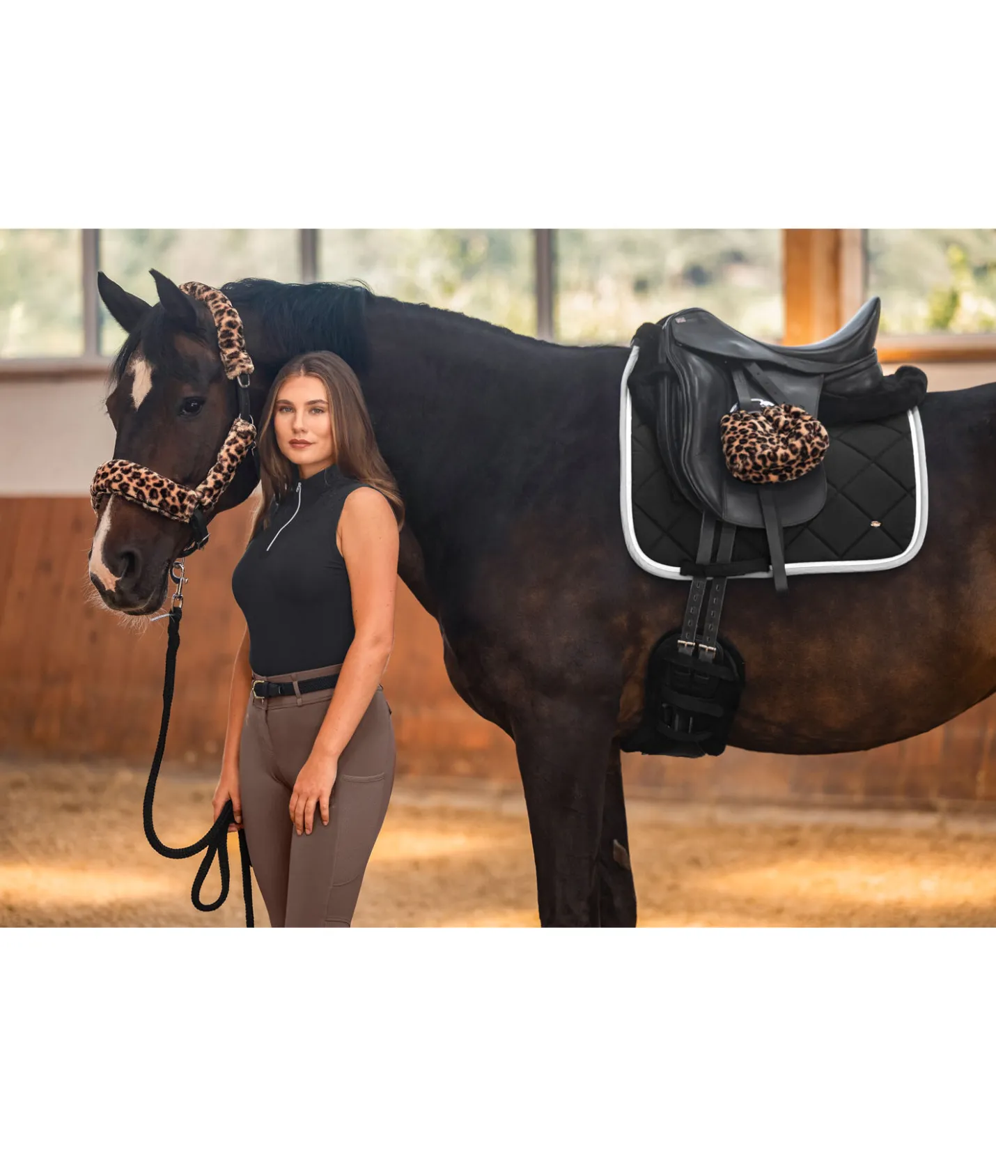 SHOWMASTER Ensemble de protections en polaire Teddy pour licol - 4 éléments léo-brun Best