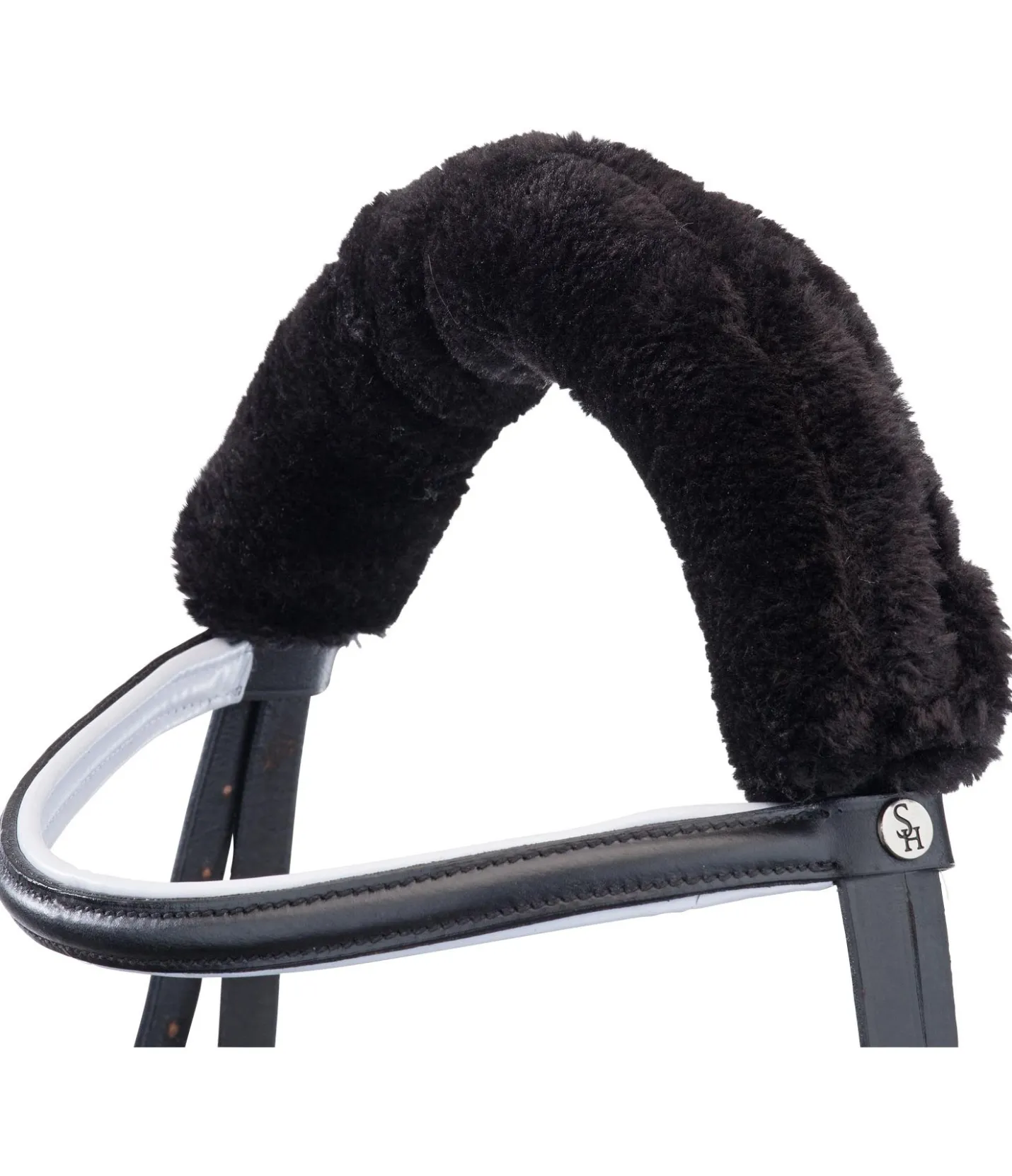 SHOWMASTER Fourreau de têtière en polaire Teddy noir Outlet