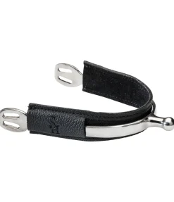 SHOWMASTER Gaines d'éperons en cuir Soft noir Clearance
