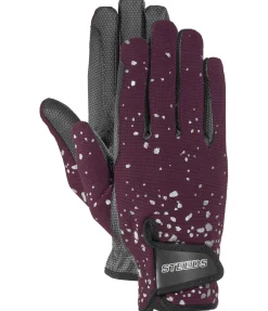 STEEDS Gants d'équitation d'hiver Glitter vignoble Clearance