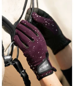 STEEDS Gants d'équitation d'hiver Glitter vignoble Clearance