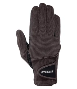 STEEDS Gants d'équitation d'hiver Ribbed chocolat noir Discount