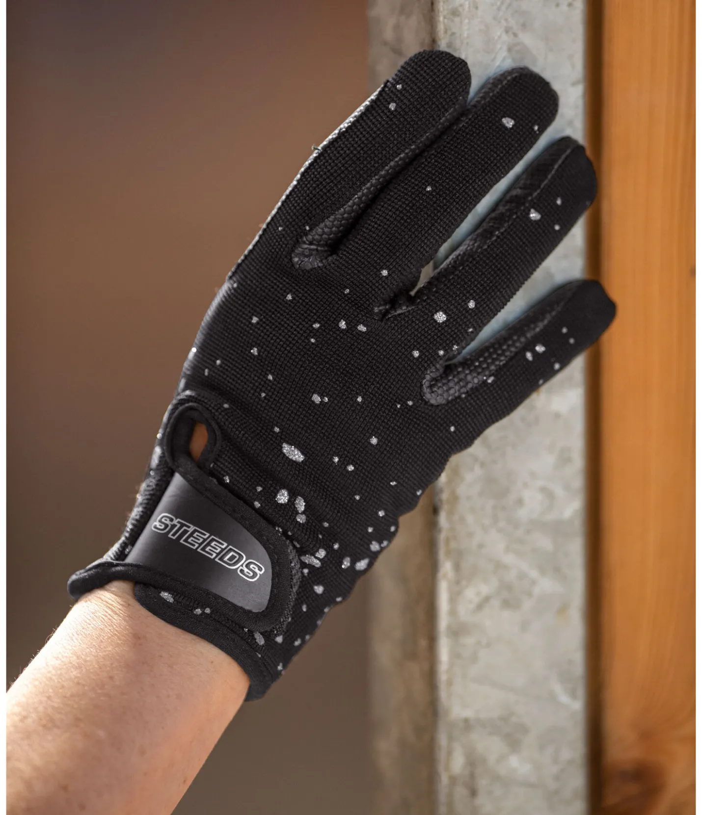 STEEDS Gants d'équitation d'hiver Glitter noir Clearance
