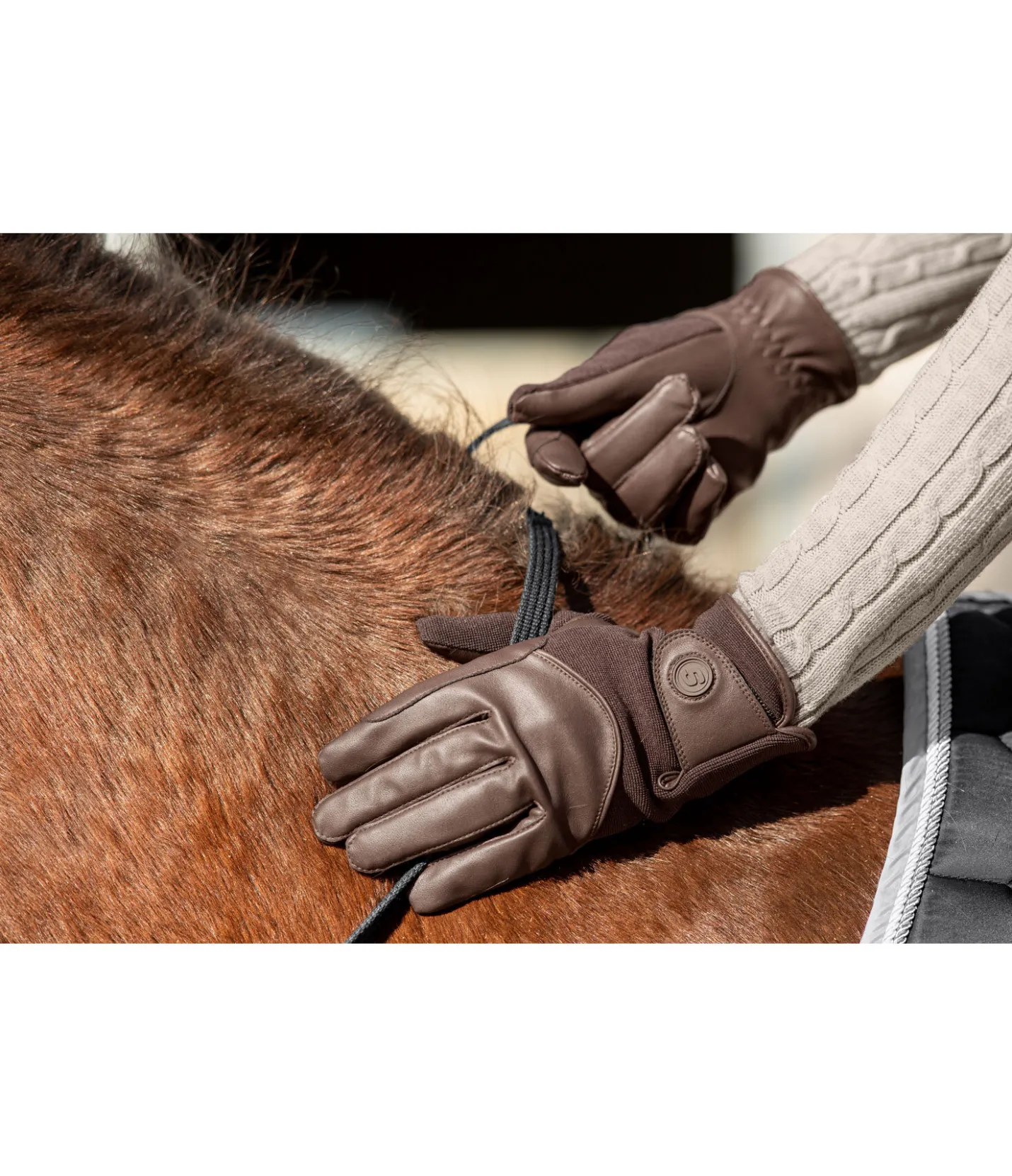 STEEDS Gants d'équitation d'hiver Copenhague chocolat noir New