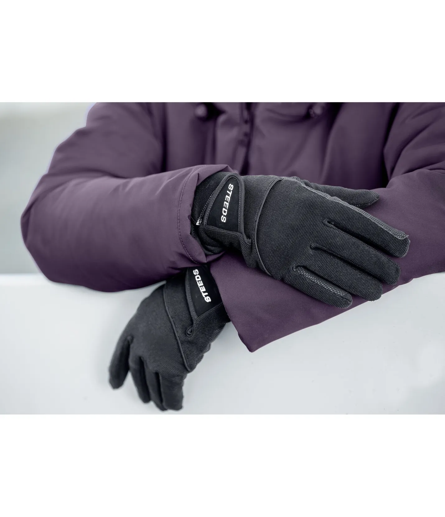 STEEDS Gants d'équitation d'hiver Ribbed noir Online