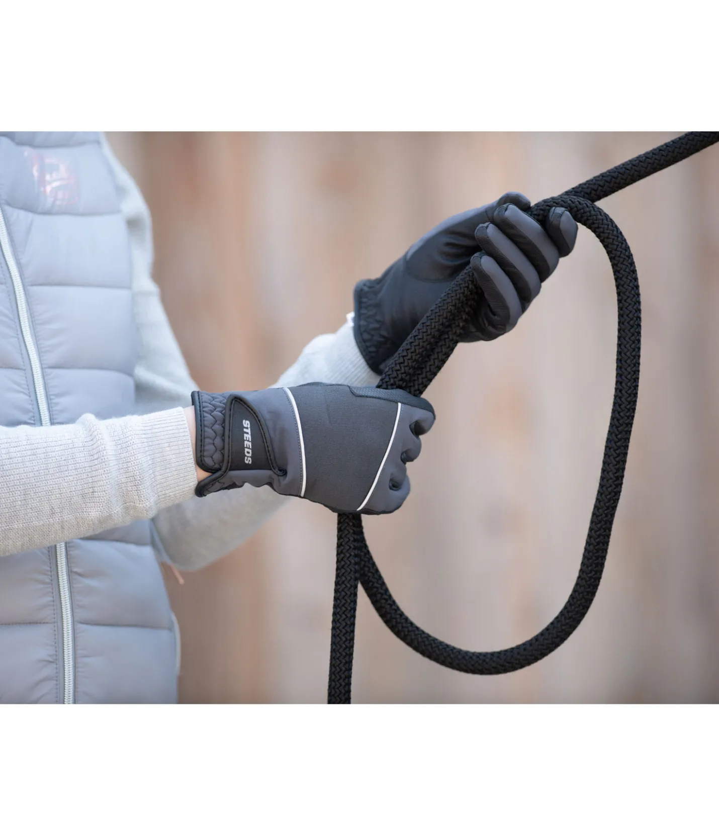STEEDS Gants d'équitation d'hiver Rauris II carbone New
