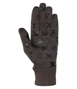 STEEDS Gants d'équitation d'hiver en polaire Galtür chocolat noir Clearance