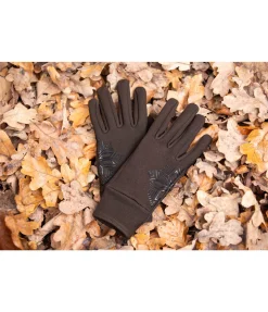 STEEDS Gants d'équitation d'hiver en polaire Galtür chocolat noir Clearance