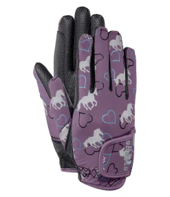 STEEDS Gants d'équitation d'hiver enfant Reflective lila givré Clearance