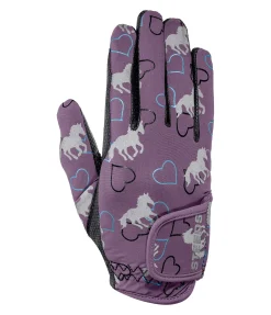STEEDS Gants d'équitation d'hiver enfant Reflective lila givré Clearance