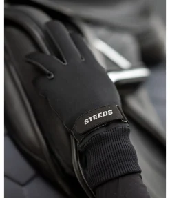STEEDS Gants d'équitation d'hiver softshell Gerlos noir Clearance