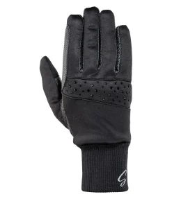 STEEDS Gants d'équitation d'hiver softshell Sparkle noir New