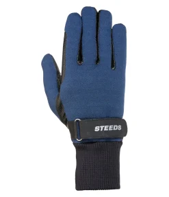 STEEDS Gants d'équitation d'hiver softshell Gerlos denim foncé Discount