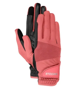 STEEDS Gants d'équitation d'été Mesh pêche lumineuse Hot
